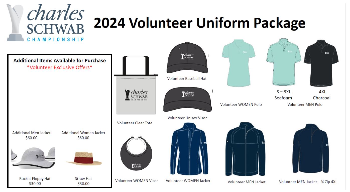 Charles Schwab Cup Championship 2024 Volunteer Uniform Package